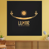 Luxor de Sphinx Avenue Khufus schip Karnak Egypte Canvas Afdruk (Insitu (Woonkamer))