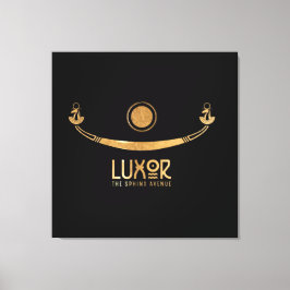 Luxor de Sphinx Avenue Khufus schip Karnak Egypte Canvas Afdruk