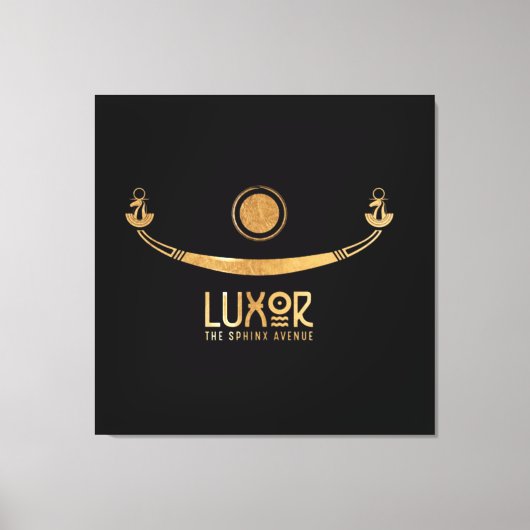 Luxor de Sphinx Avenue Khufus schip Karnak Egypte Canvas Afdruk (Voorkant)