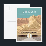 Luxor Egypt Art Vintage Travel Illustratie Briefkaart<br><div class="desc">Luxor Egypt Art Vintage reisplaats illustratie</div>