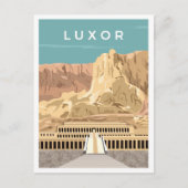 Luxor Egypt Art Vintage Travel Illustratie Briefkaart (Voorkant)