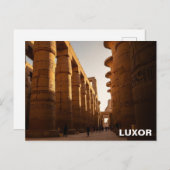 Luxor Egypt Karnak Temple Travel Briefkaart (Voorkant / Achterkant)