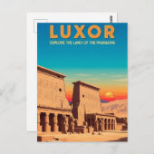 Luxor Egypt Travel Briefkaart (Voorkant / Achterkant)