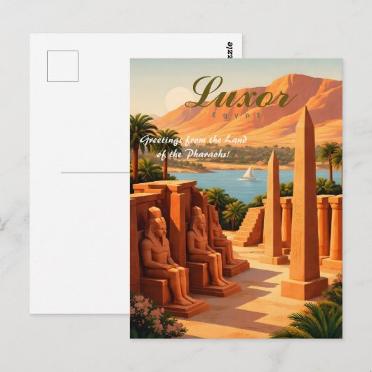 Luxor Egypte Briefkaart (Voorkant / Achterkant)