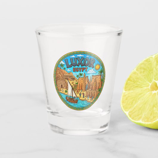 Luxor, Egypte Egypte Shot Glas (Voorkant)