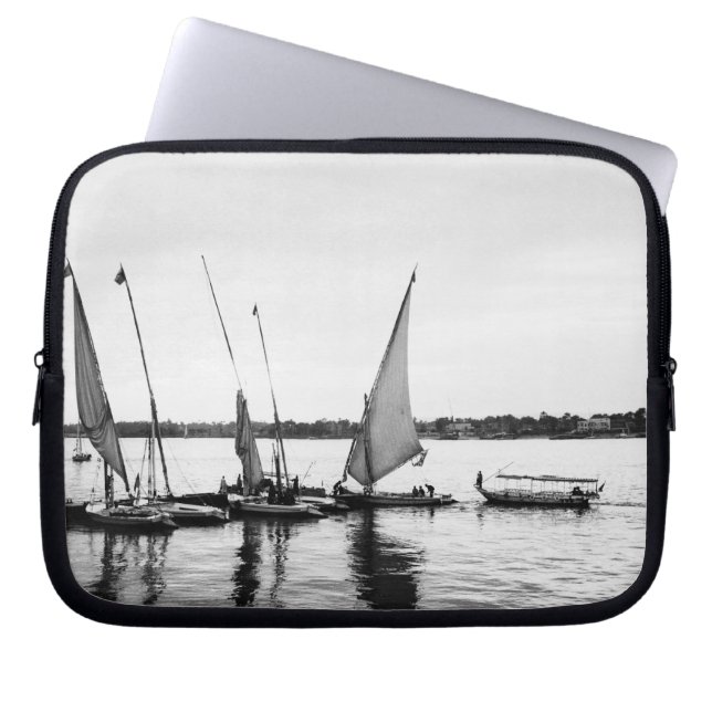 Luxor Egypte, Feluccas op de Nijl 2 Laptop Sleeve (Voorkant)