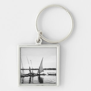 Luxor Egypte, Feluccas op de Nijl 2 Sleutelhanger