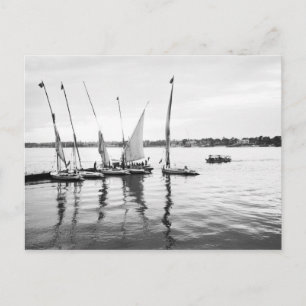 Luxor Egypte, Feluccas op de Nijl Briefkaart