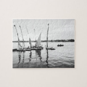 Luxor Egypte, Feluccas op de Nijl Legpuzzel