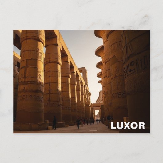 Luxor Egypte Karnak Tempel Reis Briefkaart (Voorkant)
