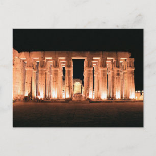 Luxor, Egypte, Luxor Tempel Zuilenhal Monumenten Briefkaart