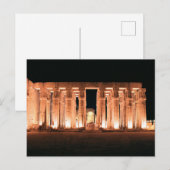 Luxor, Egypte, Luxor Tempelpilaren Hall Monumenten Briefkaart (Voorkant / Achterkant)
