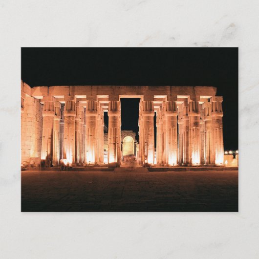 Luxor, Egypte, Luxor Tempelpilaren Hall Monumenten Briefkaart (Voorkant)