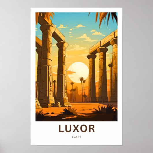 Luxor Egypte Reisprint Poster (Voorkant)