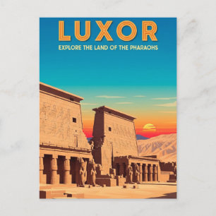 Luxor Egypte Reizen Briefkaart