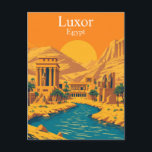 Luxor, Egypte Vintage Reizen Briefkaart<br><div class="desc">Stap terug in de tijd met dit sfeervolle Luxor-briefkaart en leg de grandeur vast van de oude Egyptische tempelstad en tombes. Met iconische beelden uit de Karnak-tempel, de Vallei der Koningen en felucca's die langs de Nijl drijven, is deze reisherinnering perfect voor avonturiers, geschiedenisliefhebbers en verzamelaars van 's werelds meest...</div>