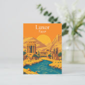 Luxor, Egypte Vintage Reizen Briefkaart (Staand voorkant)
