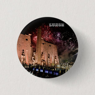 Luxor Karnak tempels reizen oude Egyptische geschi Ronde Button 3,2 Cm