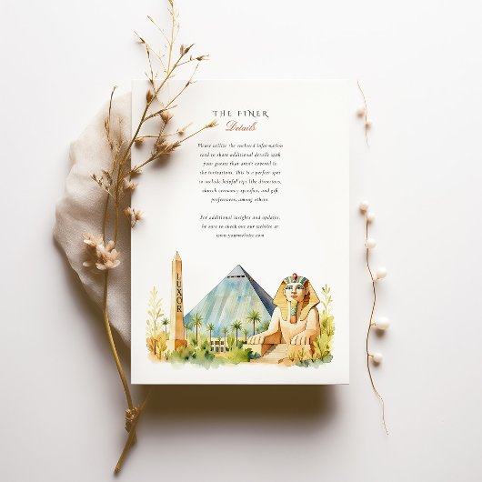 Luxor Las Vegas Wedding Kaart