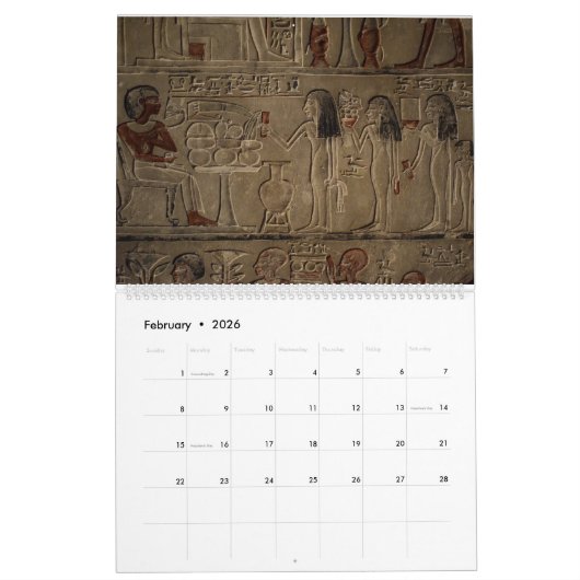 Luxor Modern Egypte Avenue van Sphinxes Zonneboot Kalender (Feb 2026)