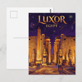 Luxor Tempel Egypte Briefkaart (Voorkant / Achterkant)