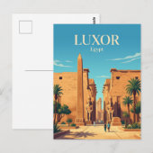 Luxor Tempel Egypte Briefkaart (Voorkant / Achterkant)