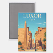 Luxor Tempel Egypte Magneet (Voorkant / Achterkant)