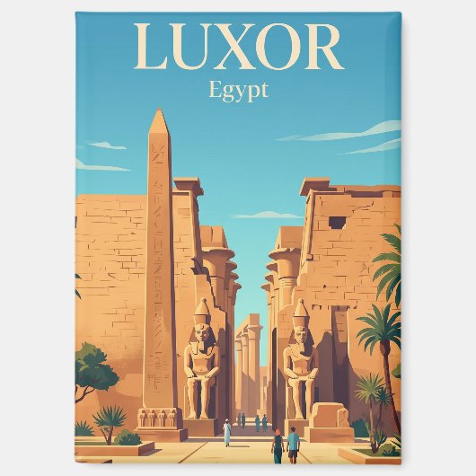 Luxor Tempel Egypte Magneet (Voorkant)