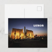 Luxor Tempel Oud Egypte Farao Obliks Briefkaart (Voorkant / Achterkant)