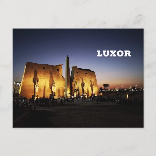 Luxor Tempel Oud Egypte Farao Obliks Briefkaart (Voorkant)