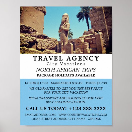 Luxor Temple, Egypte, Travel Agency Adverteren Poster (Voorkant)