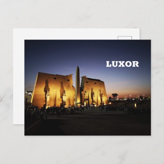 Luxor Temple in Egypte Briefkaart (Voorkant / Achterkant)