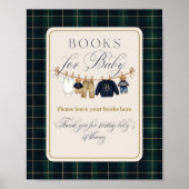 Luxsary  Bear Plaid Baby Shower Books Poster (Voorkant)