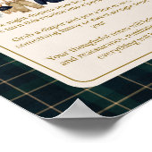 Luxsary  Bear Plaid Baby Shower Diaper Notes Game Poster (Hoek)