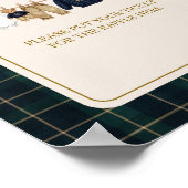 Luxsary  Bear Plaid Baby Shower Diaper Raffle Poster (Hoek)