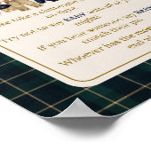 Luxsary  Bear Plaid Baby Shower Dont Say Game Poster (Hoek)