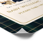 Luxsary Bear Plaid Baby Shower Favors Poster (Hoek)