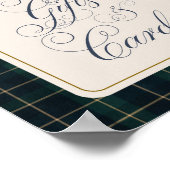 Luxsary  Bear Plaid Baby Shower Gift Card Poster (Hoek)