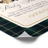 Luxsary  Bear Plaid Baby Shower Guess Baby Food Poster (Hoek)