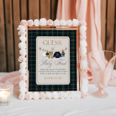 Luxsary  Bear Plaid Baby Shower Guess Baby Food Poster