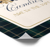 Luxsary  Bear Plaid Baby Shower Guess Candies Poster (Hoek)