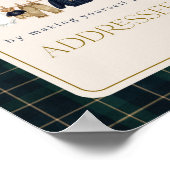 Luxsary  Bear Plaid Baby Shower Help Mom Addressee Poster (Hoek)