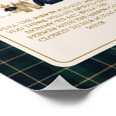 Luxsary  Bear Plaid Baby Shower Mom Belly Game Poster (Hoek)