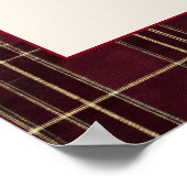 Luxsary Teddy Bear Baby Shower Girl Plaid Bow Poster (Hoek)