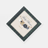 Luxsary Teddy Bear Plaid Baby Shower  Servet (Hoek)