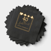 Luxueus Casino Vegas 40 en Fabulous Verjaardag Folie Servetten (Insitu (Gestapeld))