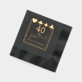 Luxueus Casino Vegas 40 en Fabulous Verjaardag Folie Servetten (Links)