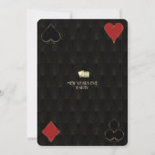 Luxueus Casino Vegas Goud Gatsby Oud en Nieuw  Kaart (Achterkant)