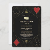 Luxueus Casino Vegas Goud Gatsby Oud en Nieuw Kaart (Voorkant)