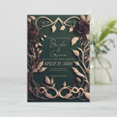 Luxueus Donkergroen en goud. Kaart (Staand voorkant)